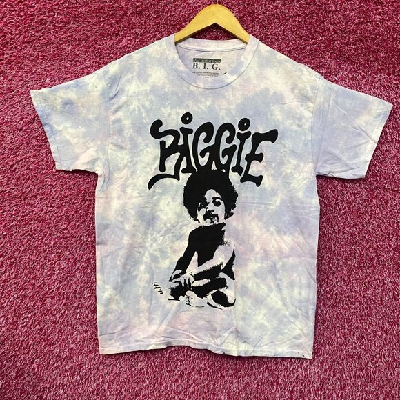 The Notorious B.I.G Baby Biggie Lavender Tie Die T-Shirt Large - Picture 1 of 4